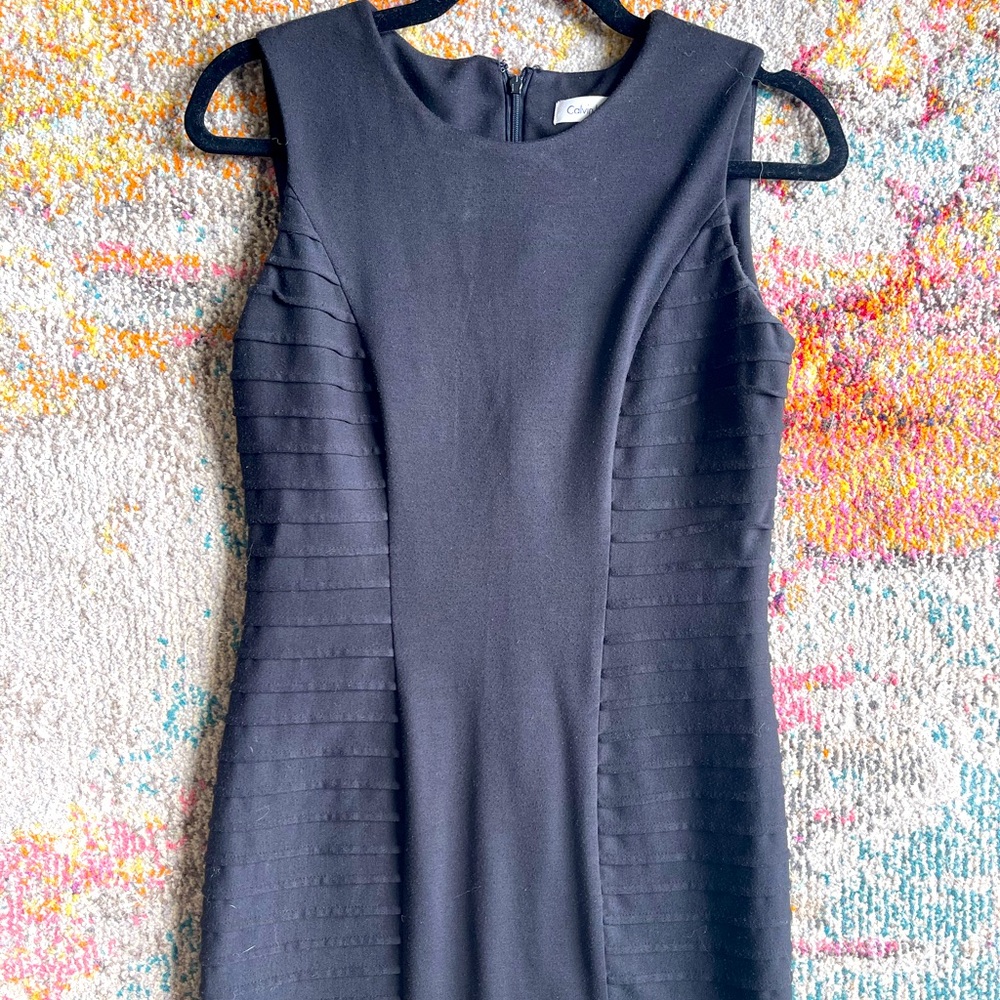 Calvin Klein Classic Black Shift Dress size 4